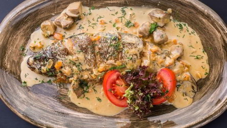 Рецепт филе палтуса с грибами