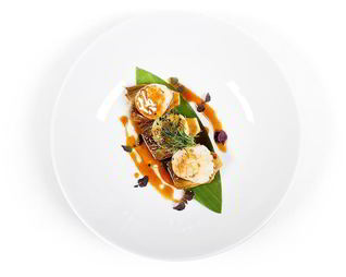 Гребешки с артишоками и соусом унаги