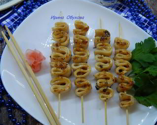 Кальмары в соусе терияки