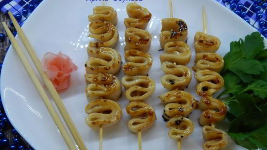 Рецепт кальмаров в соусе терияки