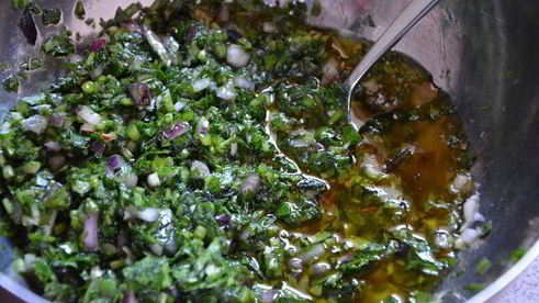 креветки с соусом чимичурри