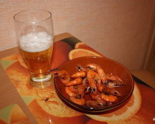 Креветки жареные в панцире