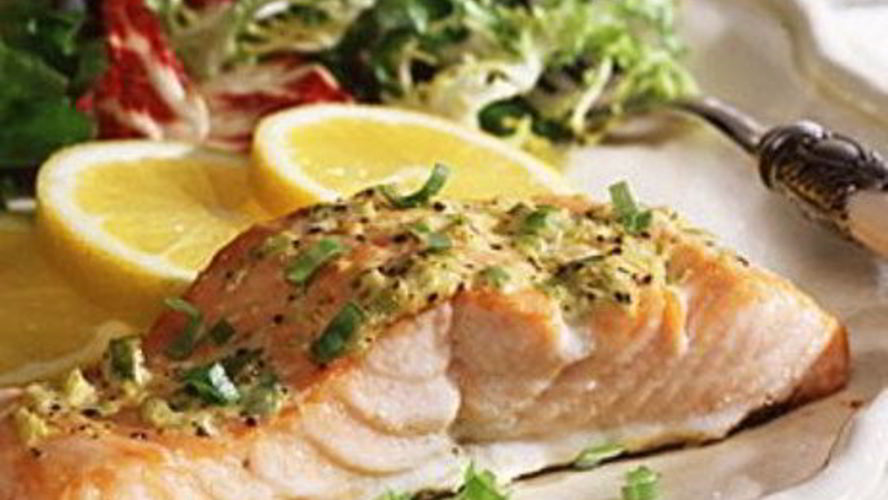 Рецепт лосося, запеченного в сливках