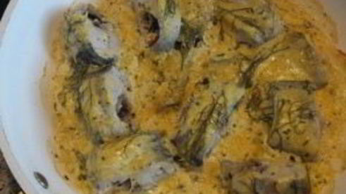 минтай в сметане в духовке