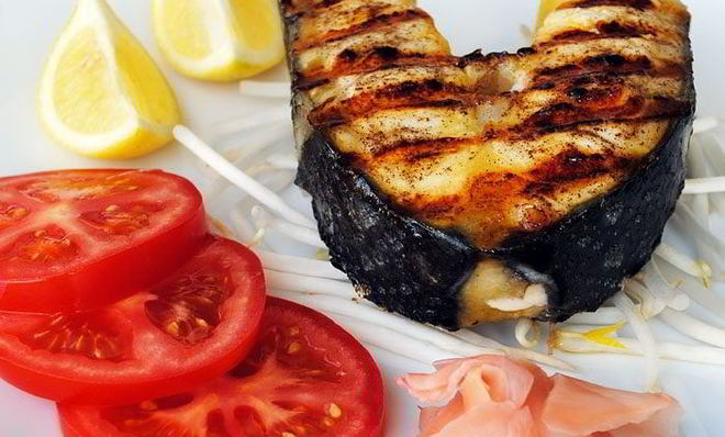 Осетрина на углях