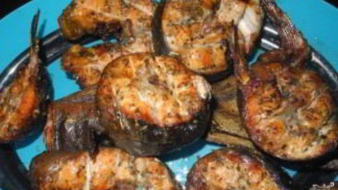 осетрина на углях