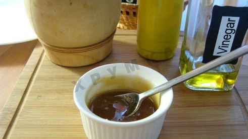 рыба с горчично-медовым соусом и икрой