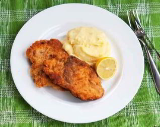 Рыба в кляре с картофельным пюре