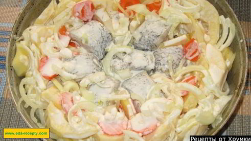 щука с картошкой в духовке со сметаной