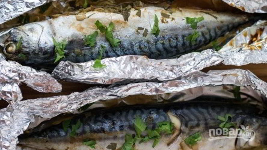 Рецепт скумбрии в духовке в фольге