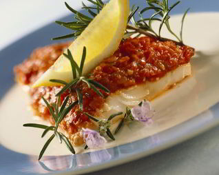 Треска с овощами в духовке