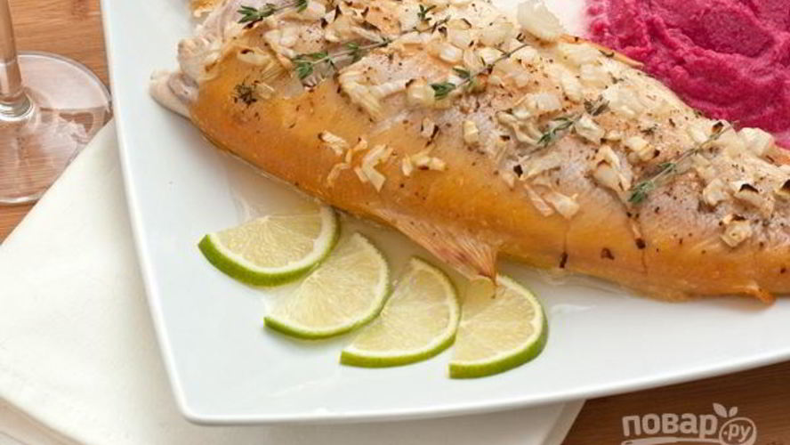 Рецепт янтарной форели в духовке