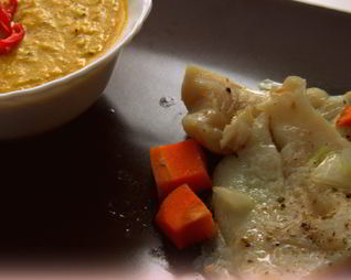 Запеченная рыба с ароматом овощей