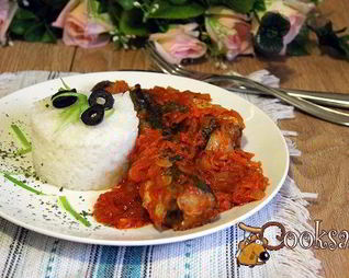 Запеченный хек под маринадом