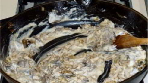 жареные моховики со сметаной