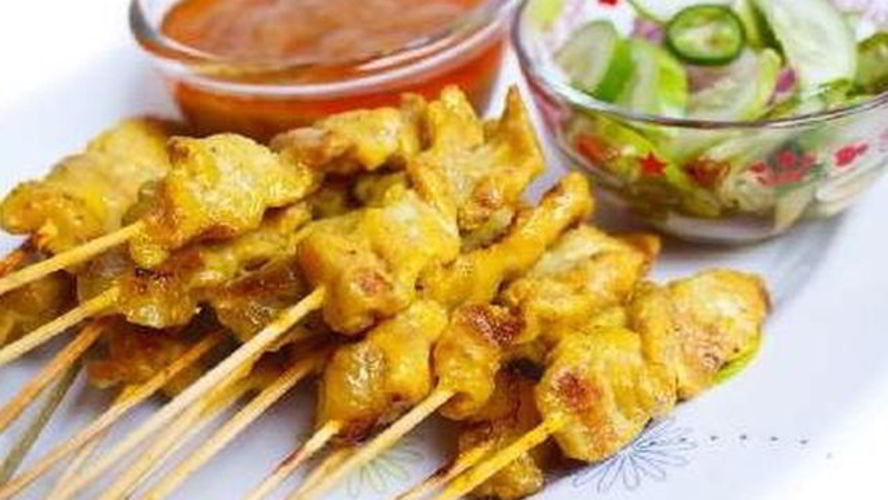 Рецепт куриных шашлычков с арахисовым соусом