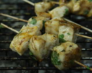 Шашлычки из белой рыбы