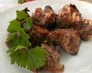 Шашлык из говядины на кефире