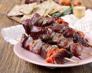 Шашлык из говядины в духовке