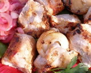 Шашлык из индейки на кефире