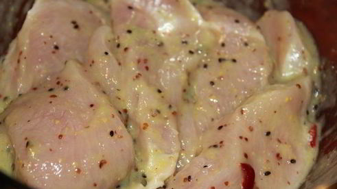 шашлык из индейки под киви-соусом