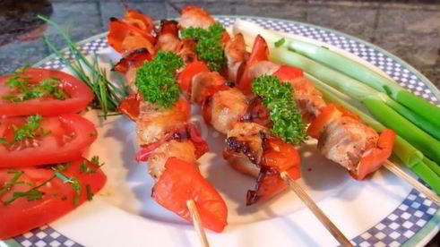 шашлык из индейки в кефирном маринаде