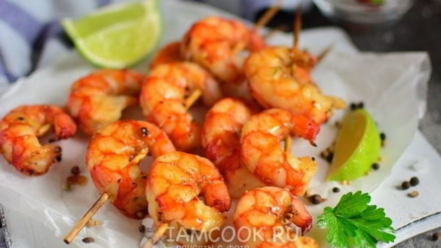 Рецепт шашлыка из креветок