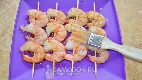 шашлык из креветок
