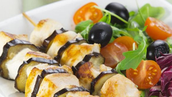 Рецепт Шашлыка из куриной грудки с овощами