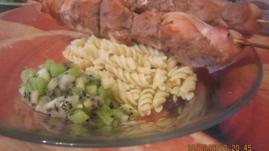 Рецепт шашлыка из куриных грудок с соусом из киви и меда