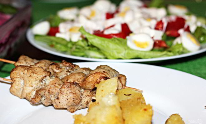 Шашлык из куриных грудок