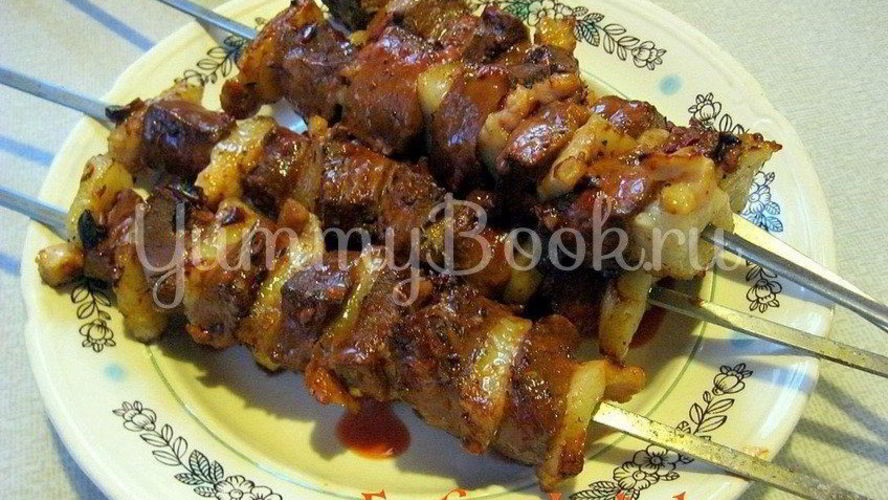 Рецепт шашлыка из печени