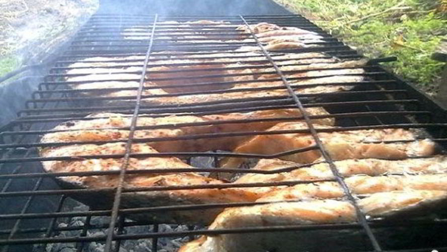 Рецепт шашлыка из рыбы на костре