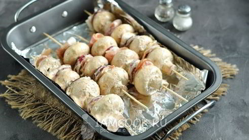 шашлык из шампиньонов в духовке