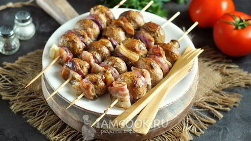 шашлык из шампиньонов в духовке