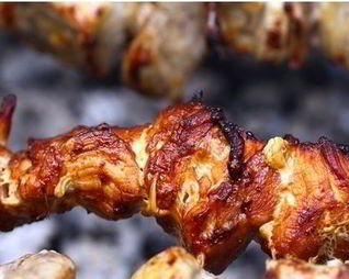 Шашлык из свинины с луком в кефире