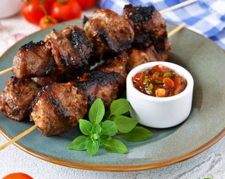 Шашлык из свиной вырезки в соевом соусе