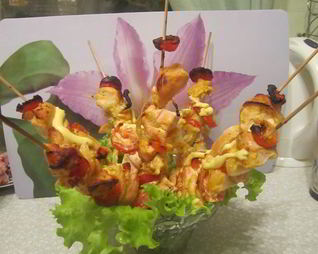 Шашлык на шпажках в духовке