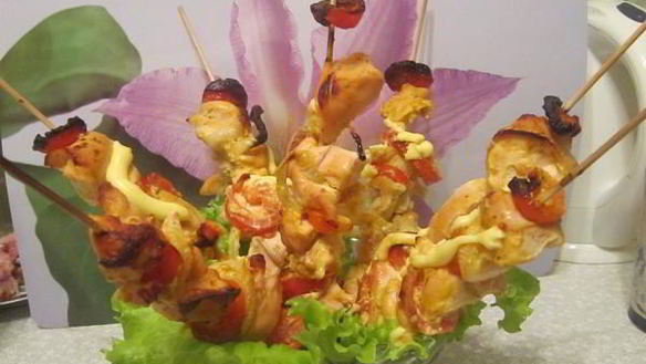 Рецепт Шашлыка на шпажках в духовке