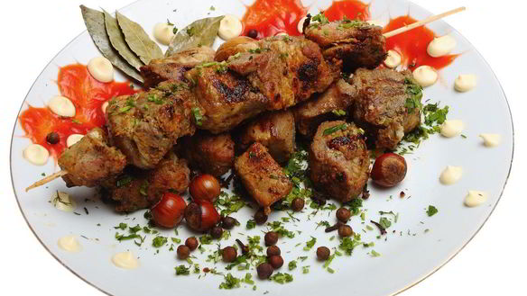 Рецепт Шашлыка свиного в кефире со сладким перцем и луком