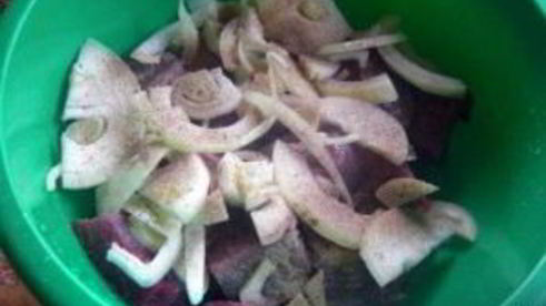 шашлык в беконе