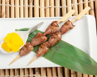 Японский шашлык с куриными сердечками