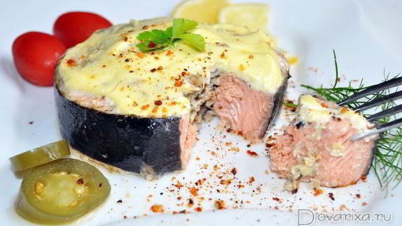 Рецепт Фаршированных стейков горбуши