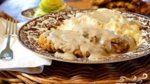 куриный стейк с соусом