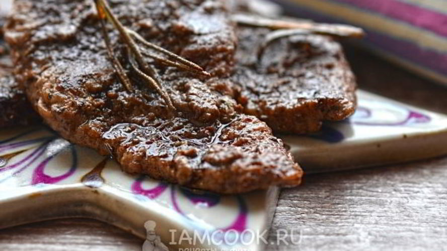 Рецепт стейка из говядины на сковороде