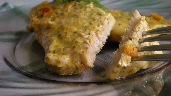 Рецепт Стейка по-карибски в маринаде с апельсинами и чили