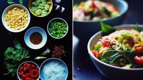 Рецепт Стеклянной лапши с имбирным соусом