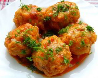 Мясные тефтели с рисом в подливке