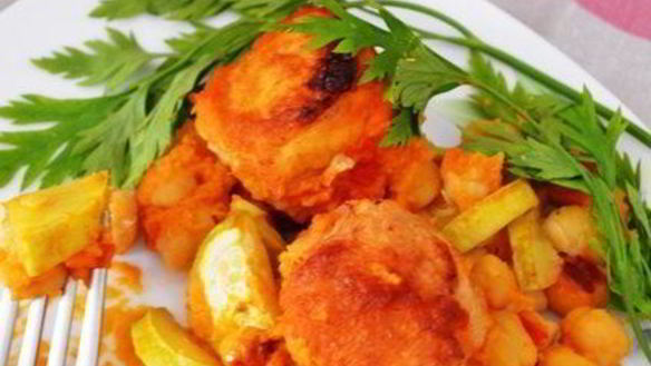 Рецепт Тефтелей с нутом и кабачком по-мароккански