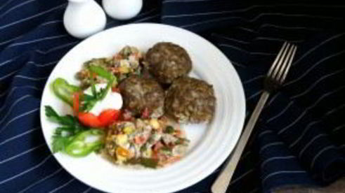 тефтели с овощами в сливках